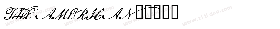 THE AMERICAN字体转换